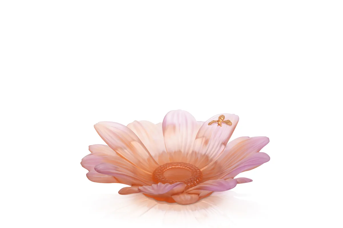 Fleur de présentation GM Rose Daum — shooting packshot cristal, photographe produit luxe Julien Tuyeras